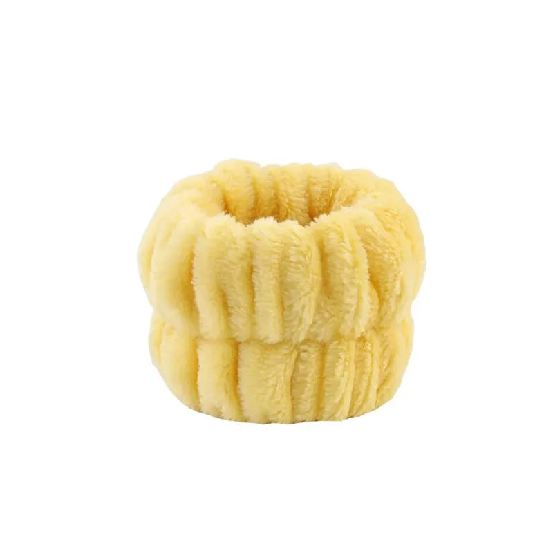 Bow Headband & Wristband Set | Soft Coral Fleece Hair Band for Washing, Yoga & Skincare - Zenflow Active
