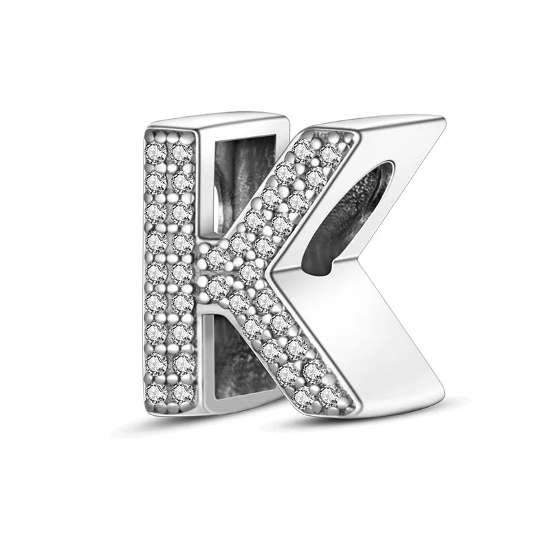 Charms Fit Original Bracelet A-Z Alphabet Charms Beads 925 Sterling Silver 26 Letters Charm for Women Girl DIY Fine Jewelry Gift - Zenflow Active