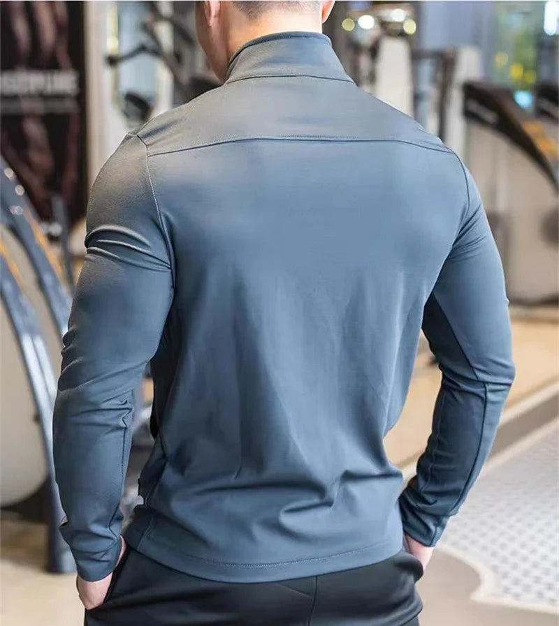 Men's Zip-Up Sport Training Jacket | Gym Running Sweatshirt - Zenflow Active