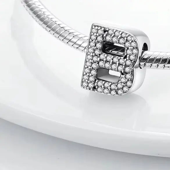Charms Fit Original Bracelet A-Z Alphabet Charms Beads 925 Sterling Silver 26 Letters Charm for Women Girl DIY Fine Jewelry Gift - Zenflow Active