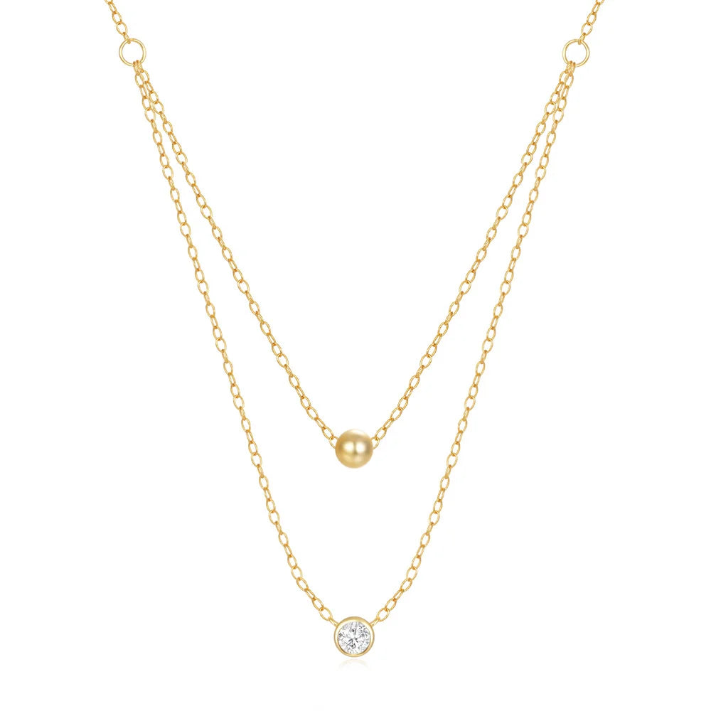 CANNER Crystal Zircon 925 Sterling Silver Necklace For Women Pendente Fine Jewellery Long Chain - Zenflow Active