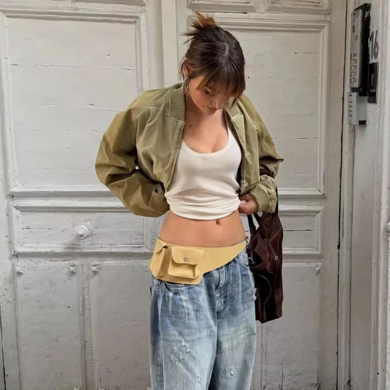 Cropped Varsity Bomber Jacket