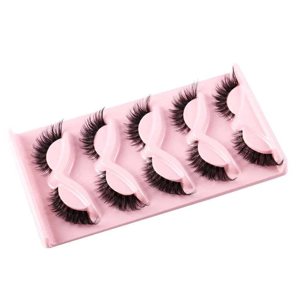 Cat Eye False Lashes — Winged, Natural Length, 3 Boxes (15 Pairs) - Zenflow Active