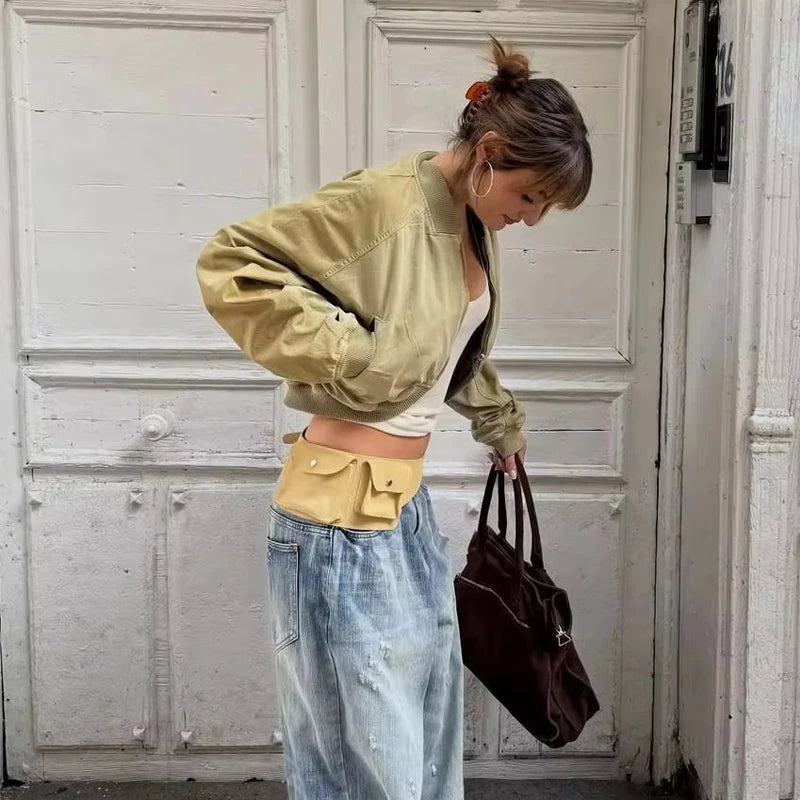 Cropped Varsity Bomber Jacket