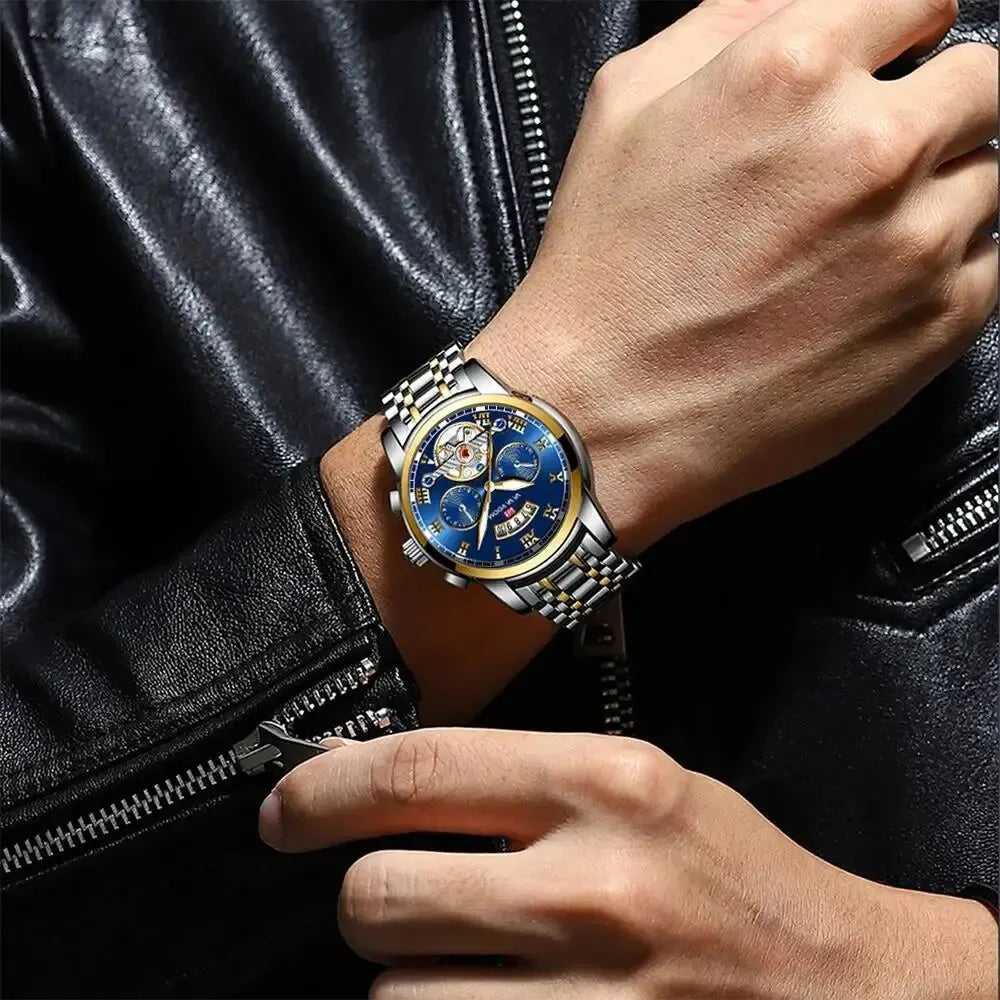 Relogio Masculino Top Brand Men's Luxury Watch Stainless Steel Luminescence Clock - Zenflow Active