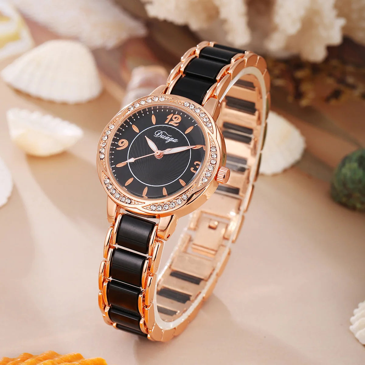 Women's Bracelet Quartz Watch — Roman Numeral Dial, Stainless Steel, Elegant Fashion Style - Zenflow Active