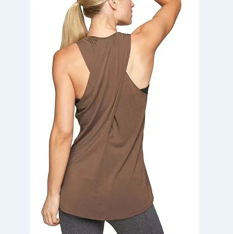 Women Yoga Top Sport Shirts High Elastic Gym Running Breathable sleeveless T-Shirts Thumb Hole Gym Tops Sports Wear Yoga Suit - Zenflow Active