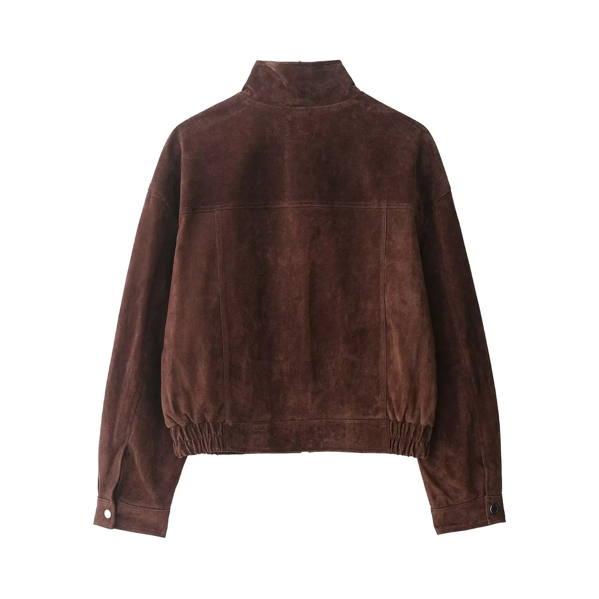 Women’s Brown Zip-Front Turtleneck Jacket Zenflow Active