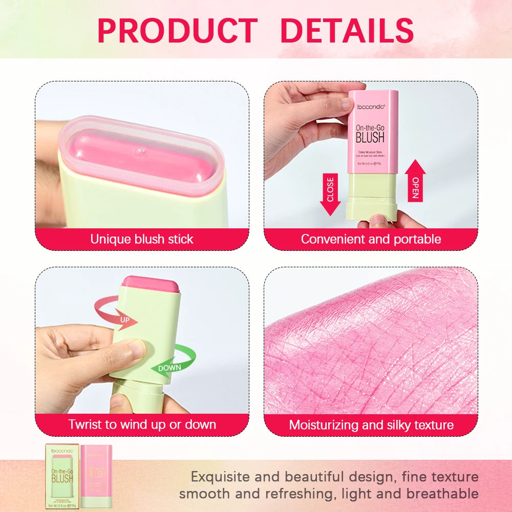 Multi-Use Cream Blush Stick — Cheeks, Lips & Eyes - Zenflow Active