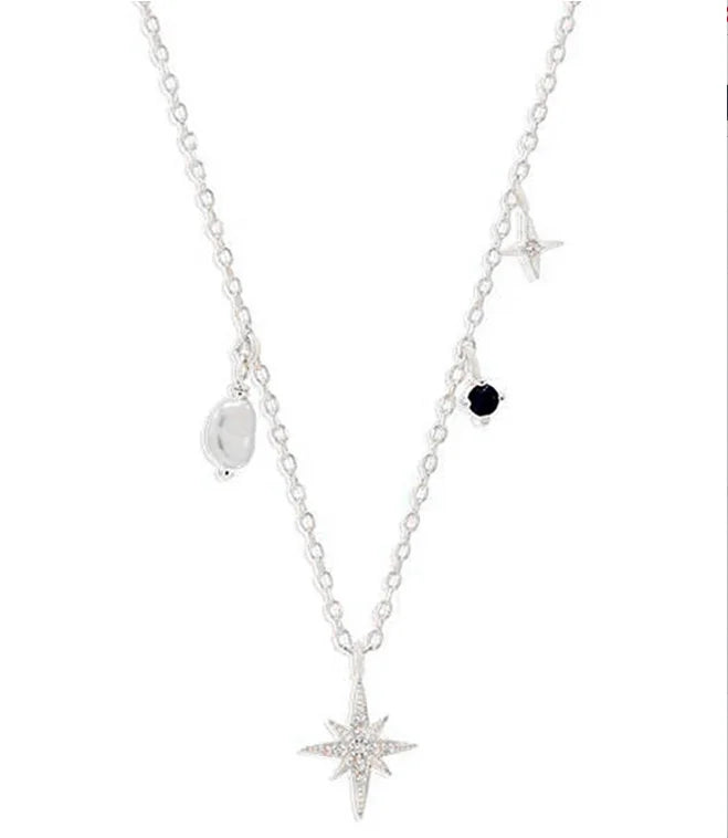 CANNER Crystal Zircon 925 Sterling Silver Necklace For Women Pendente Fine Jewellery Long Chain - Zenflow Active