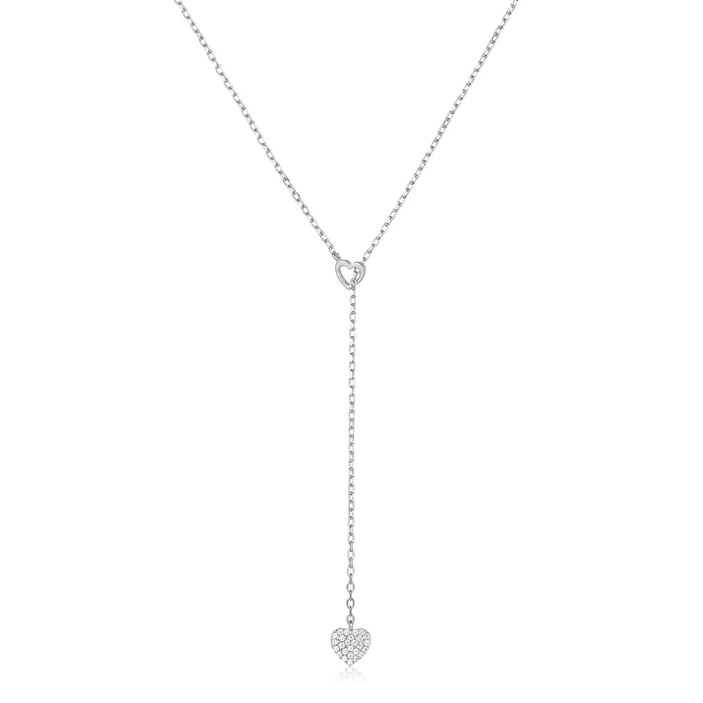 CANNER Crystal Zircon 925 Sterling Silver Necklace For Women Pendente Fine Jewellery Long Chain - Zenflow Active
