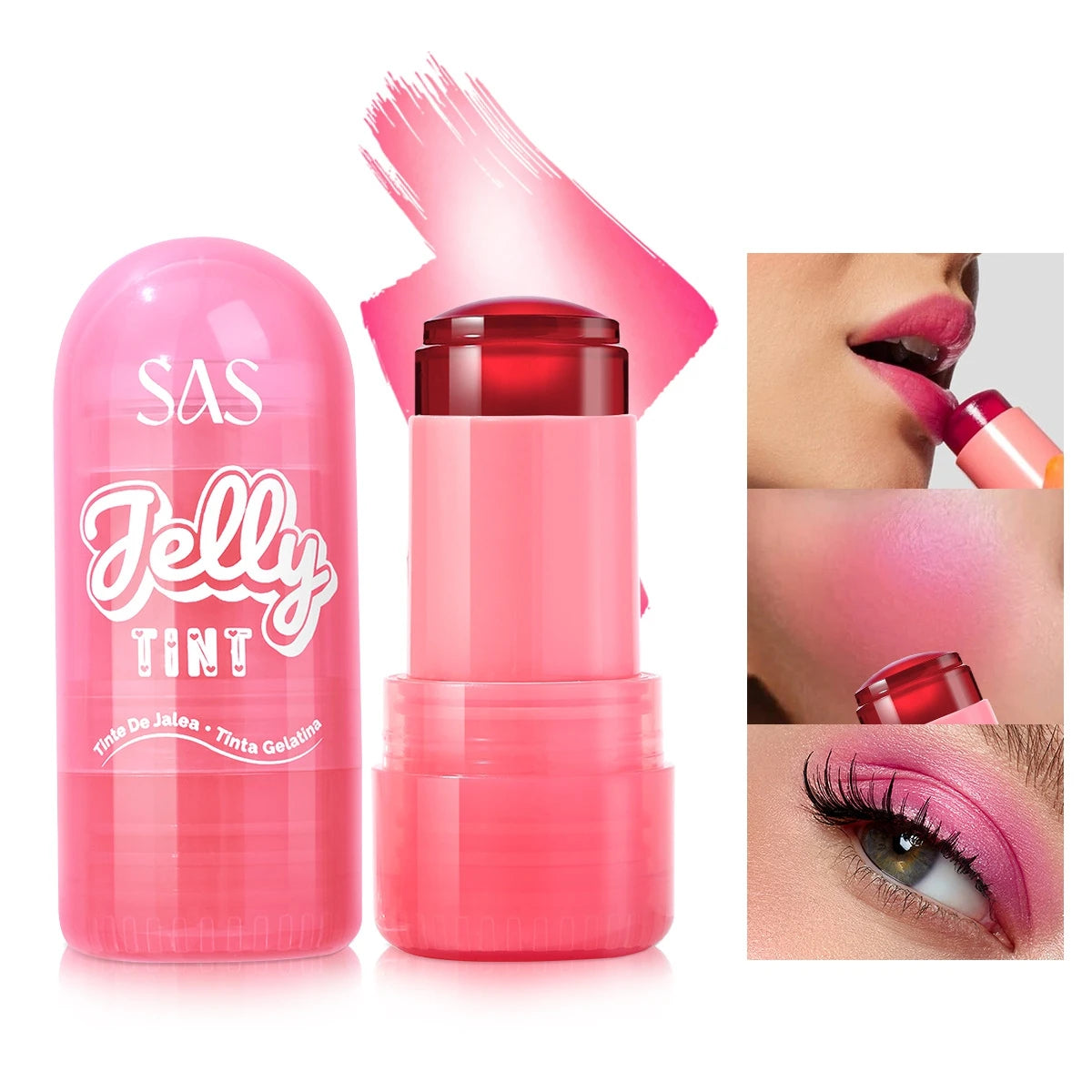 SADOER 3-in-1 Jelly Blush, Lip Balm & Eyeshadow Stick - Zenflow Active