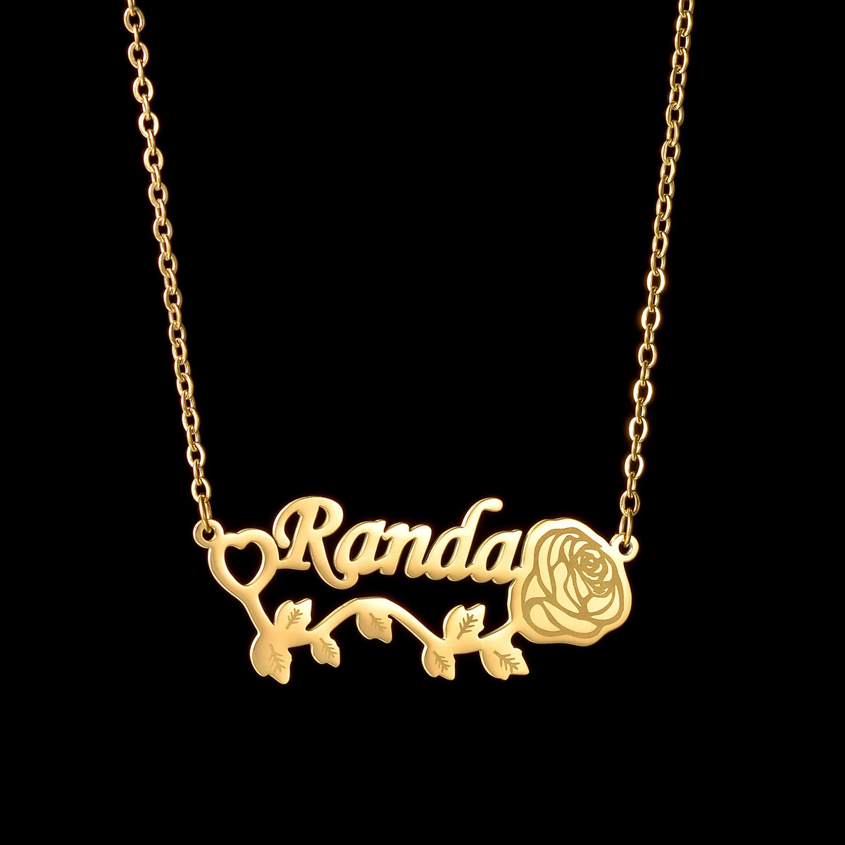 Goxijite Custom Removable Butterfly Heart Name Pendant Stainless Steel Laser Marking Nameplate Necklace - Zenflow Active