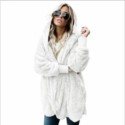 Women's Hooded Double-Fleece Cardigan Jacket Zenflow Active