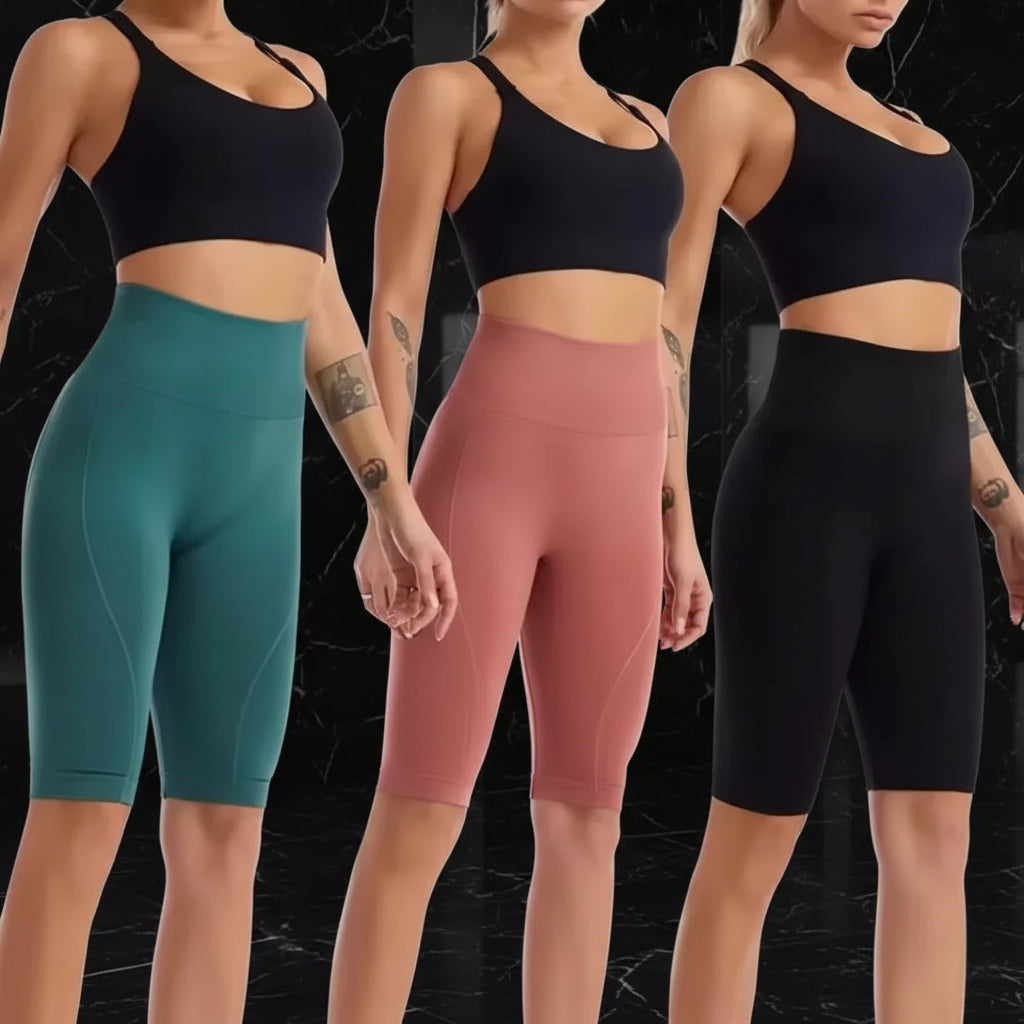 Women Naked Feeling Workout Push Up Leggings Tummy Control Yoga Running Fitness Gym Slim Pants High Waist Sports Biker Shorts - Zenflow Active