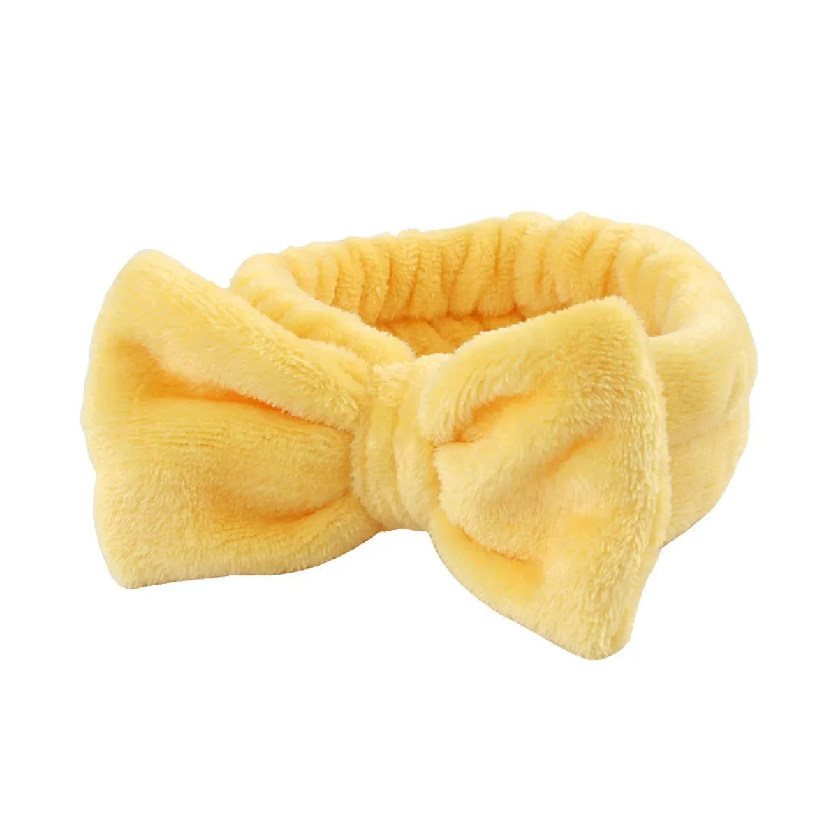 Bow Headband & Wristband Set | Soft Coral Fleece Hair Band for Washing, Yoga & Skincare - Zenflow Active