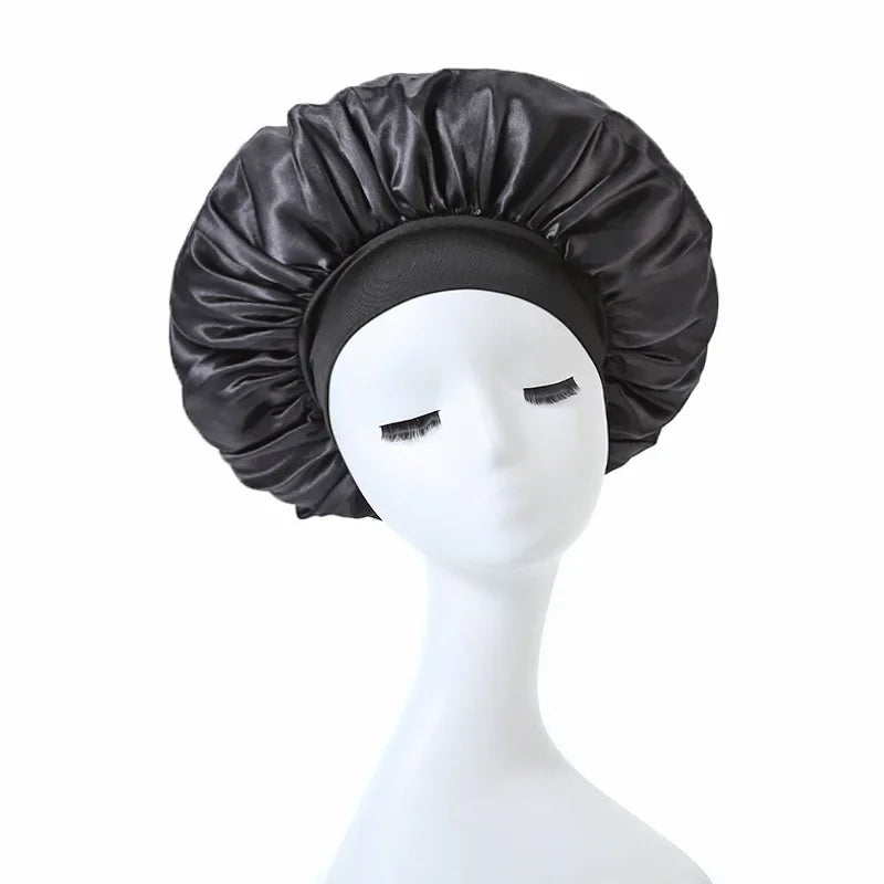 Women Satin Night Hair Cap High Stretch Sleeping Hat Chemotherapy Cap Hair Protection Bonnet Unisex Sleep Cap - Zenflow Active