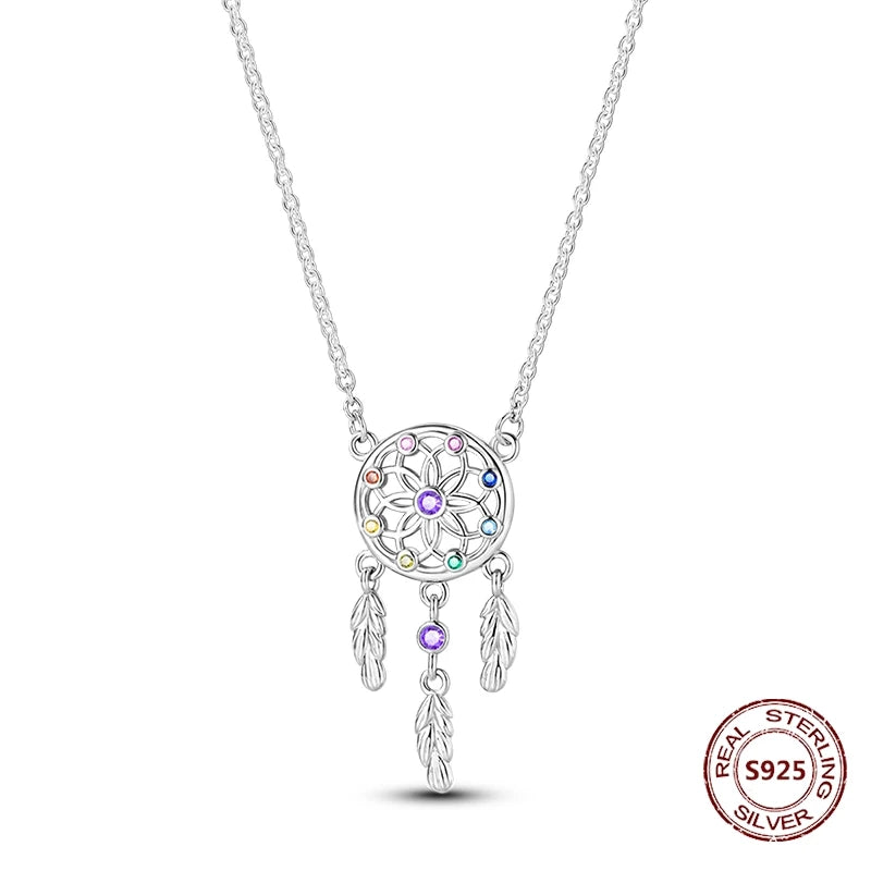Butterfly Necklace 925 Sterling Silver Original Dragonfly Luminous Firefly Zircon Pendant Chain Link For Women Fine Jewelry Gift - Zenflow Active