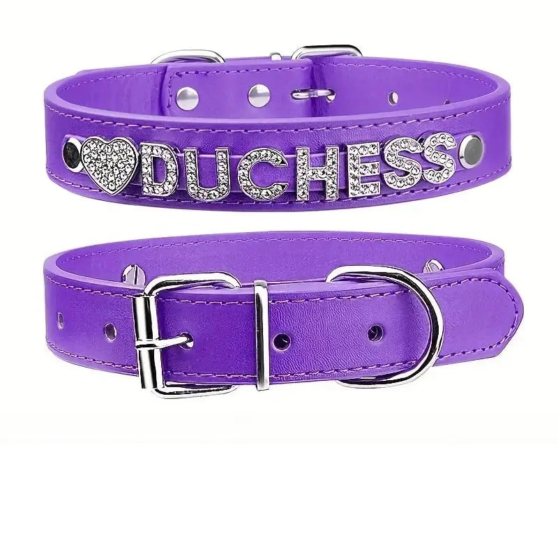 Personalised Leather Pet Collar | Custom Laser-Engraved Name Tag for Dogs & Cats - Zenflow Active