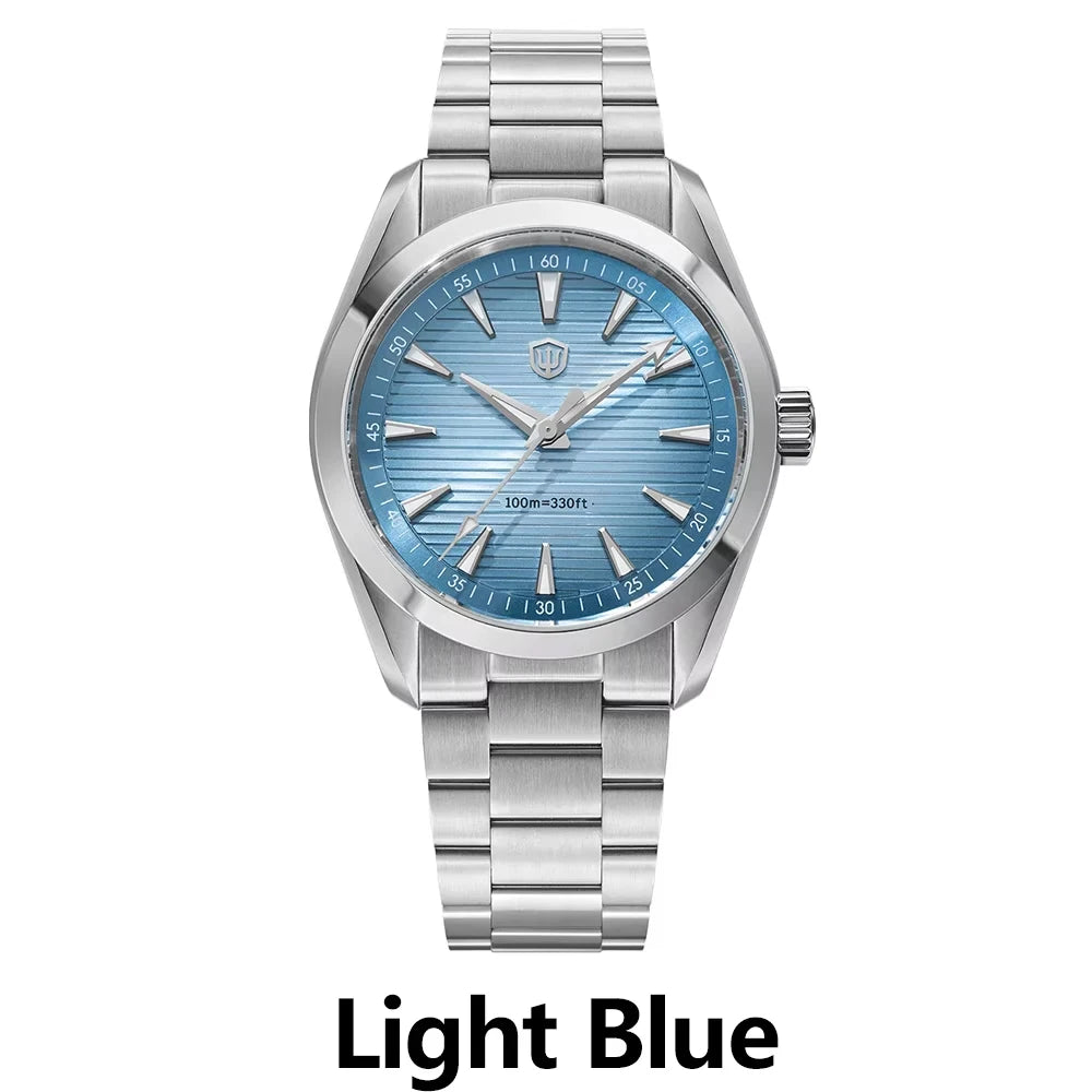 Watchdives WD0006 38mm Vintage Watch — VH31 Sweep Movement, Sapphire Crystal, BGW9 Luminous, 10 Bar - Zenflow Active