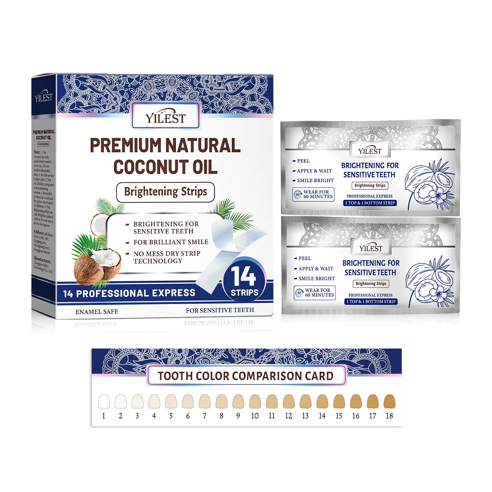 14 Teeth Whitening Strips Improve Dental health Mint Oral Hygiene Cleaning Gel