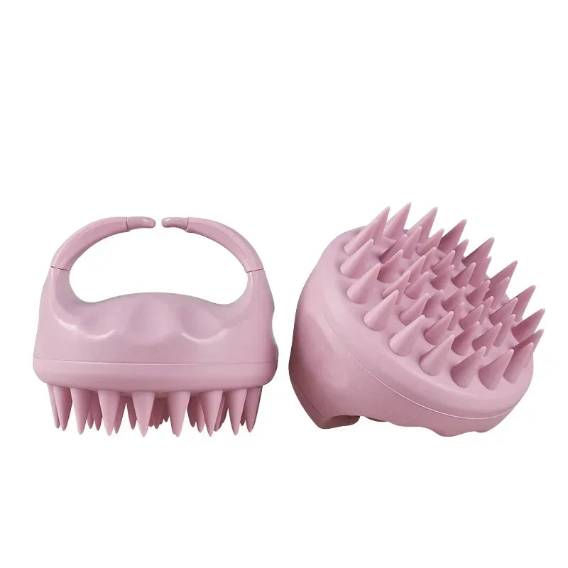 Wheat Straw Silicone Scalp Massager & Shampoo Brush - Eco-Friendly Hair Scrubber Zenflow Active