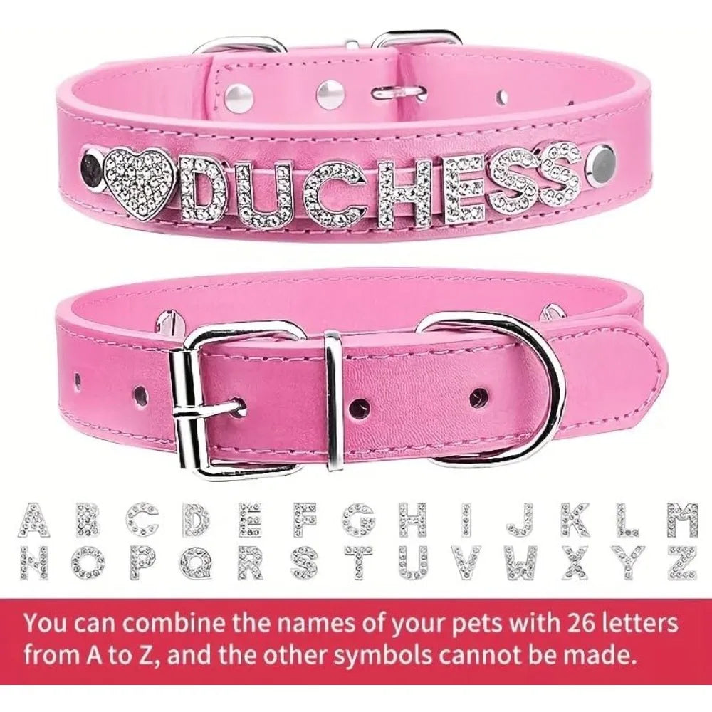 Personalised Leather Pet Collar | Custom Laser-Engraved Name Tag for Dogs & Cats - Zenflow Active