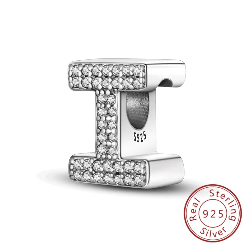 Charms Fit Original Bracelet A-Z Alphabet Charms Beads 925 Sterling Silver 26 Letters Charm for Women Girl DIY Fine Jewelry Gift - Zenflow Active