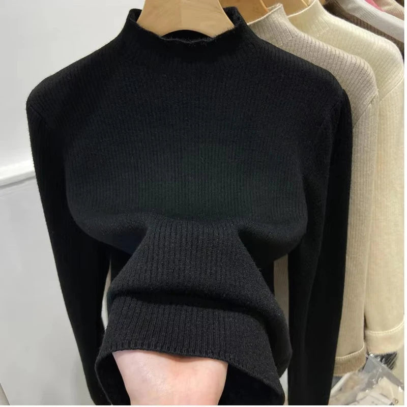 Women's Fleece-Lined Turtleneck Sweater Zenflow Active