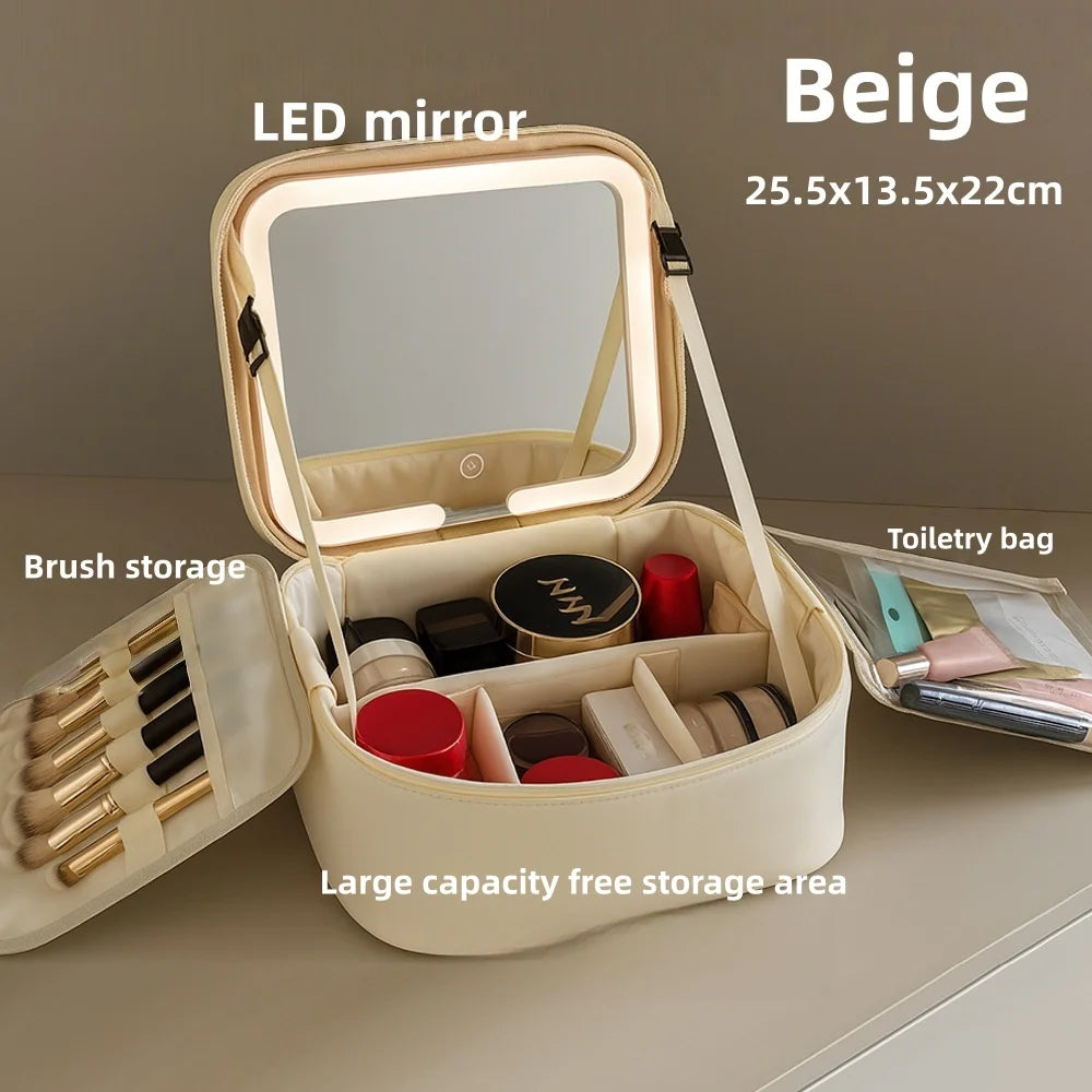 Makeup Bag With LED Mirror