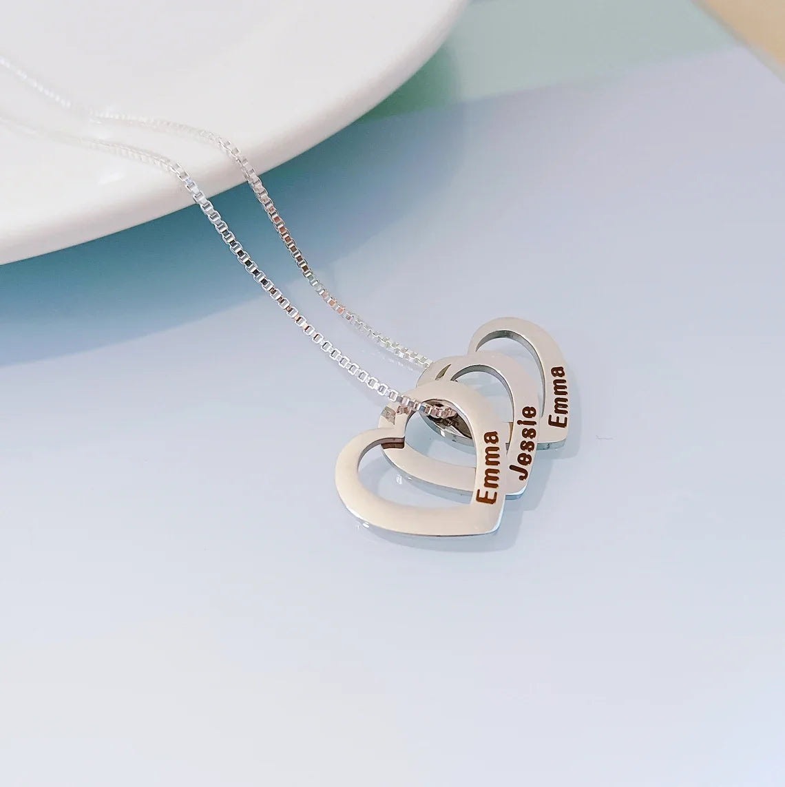 Customized Name Necklace For Women Stainless Steel Heart Carving Pendant Family Jewellery Choker Girlfriend Gift Bijoux Femme - Zenflow Active