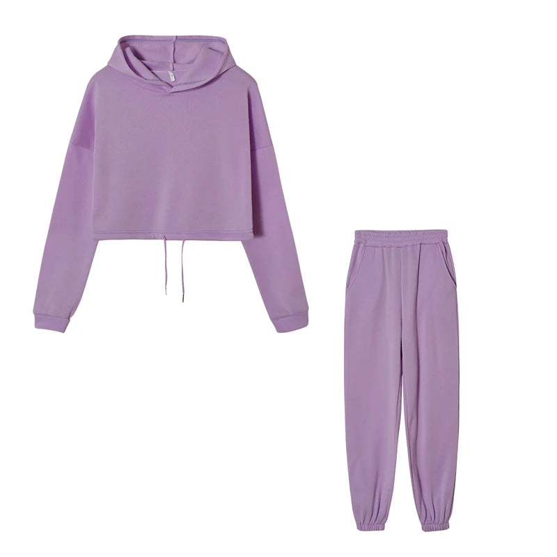 Hooded Pullover Tracksuit Set - Zenflow Active