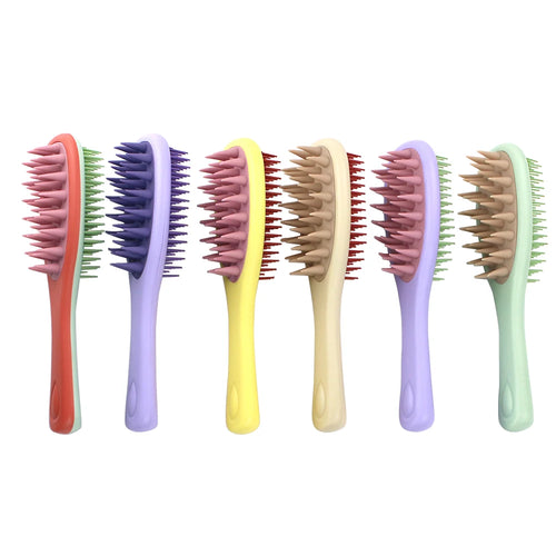 2-in-1 Double-Sided Shampoo Brush & Detangling Comb - Wet or Dry Scalp Care Zenflow Active