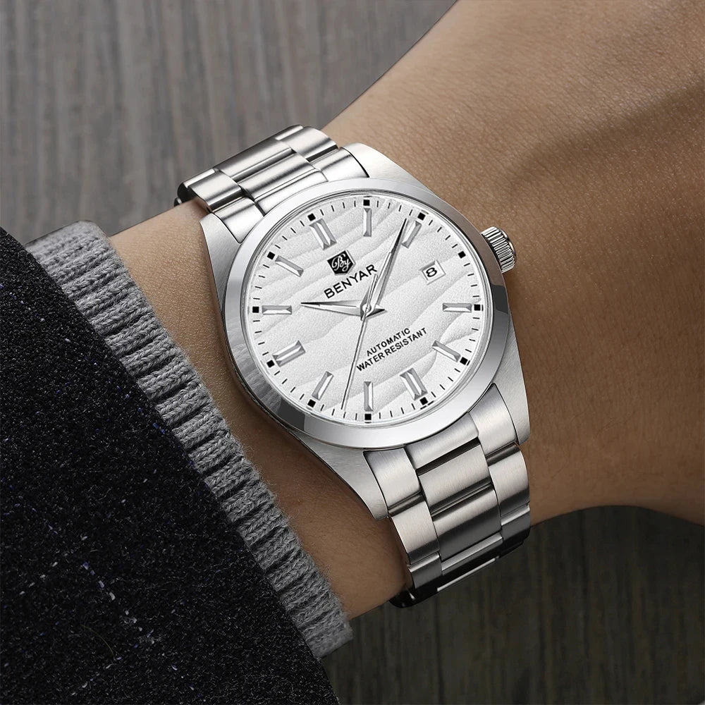Benyar BY-5208 Automatic Mechanical Watch | 40mm | 50m Water Resistant - Zenflow Active