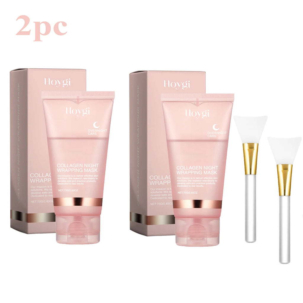 Collagen Overnight Peel-Off Facial Mask with Applicator Brush, 75ml Zenflow Active