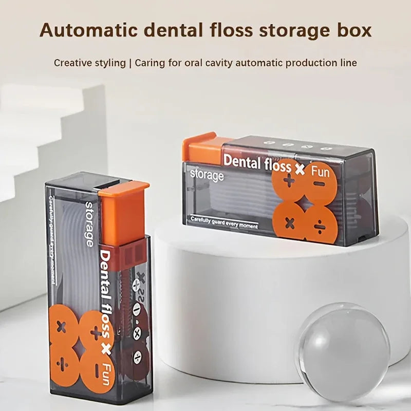 Dental Automatic Floss Storage Box Pop-Up Dental Floss Dispenser With 10Pcs Floss Dental Oral Hygiene Care Portable - Zenflow Active