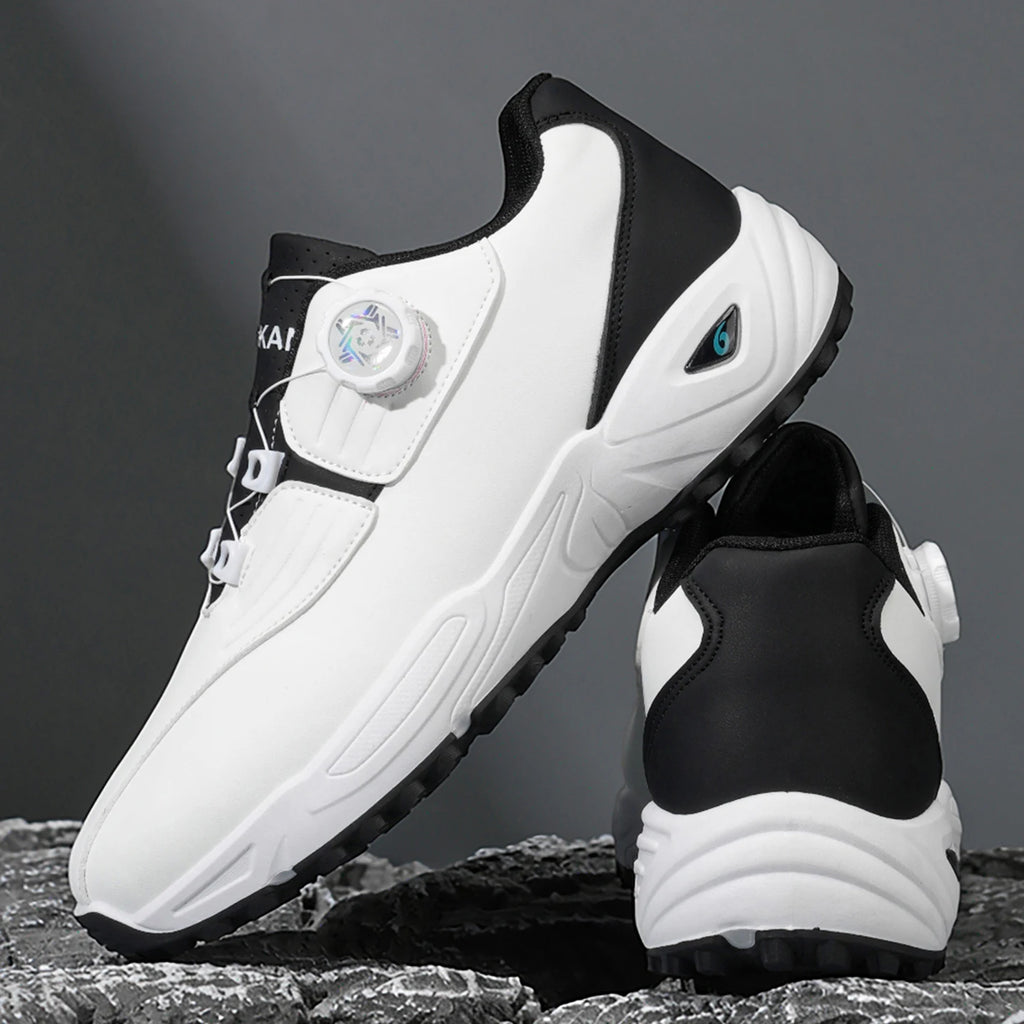 Men's Golf Shoes | Non-Slip Rotating Button Athletic Shoes for Ultimate Comfort - Zenflow Active