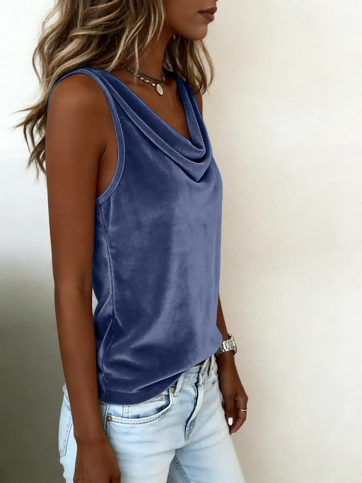 Velvet Plunge Vest Top - Zenflow Active