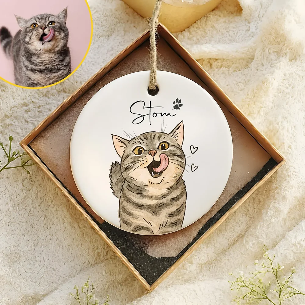 Personalised Pet Photo Ornament | Custom Dog & Cat Memorial Keepsake - Zenflow Active