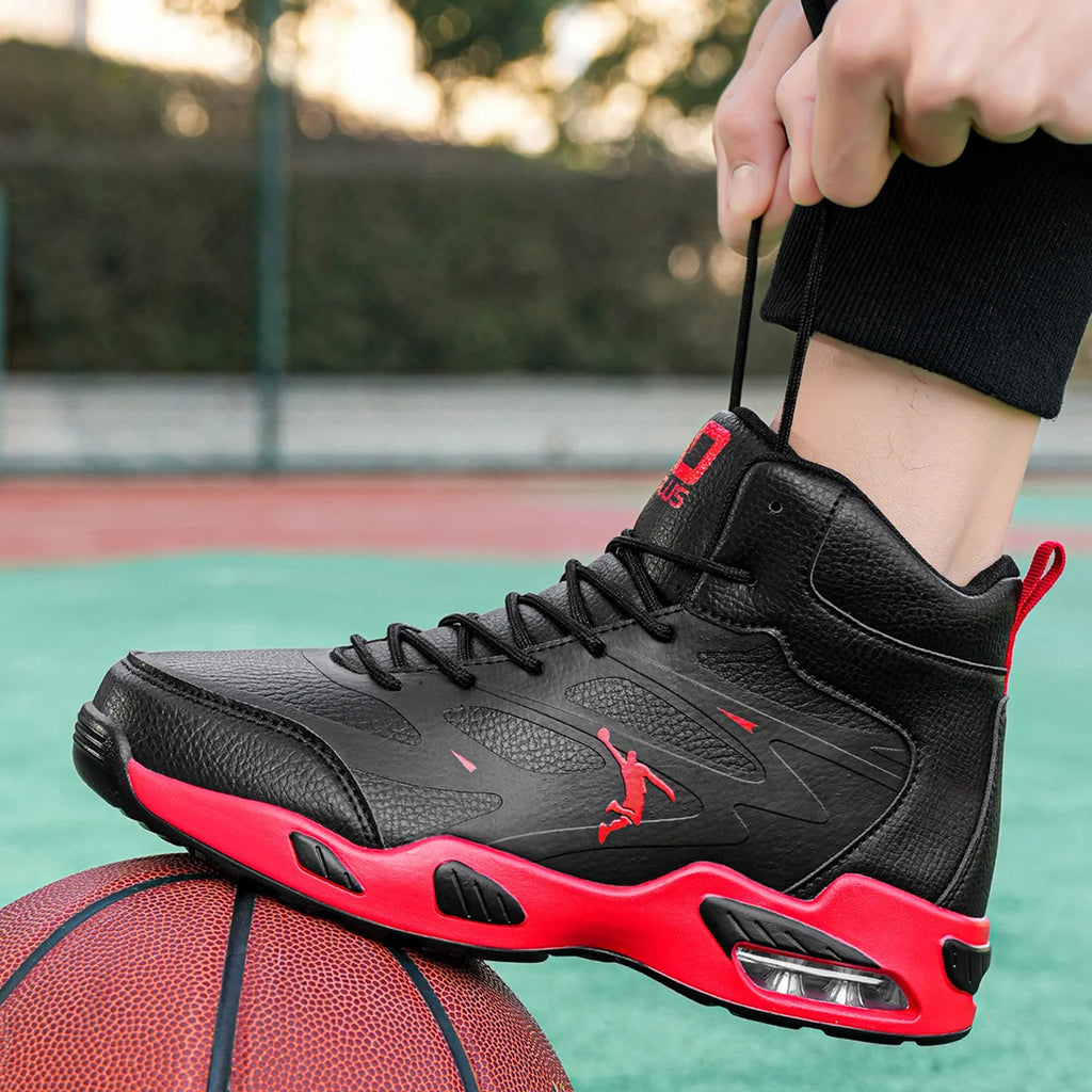 Men's High-Top Air-Cushion Basketball Shoes | Breathable Non-Slip Outdoor Sneakers - Zenflow Active