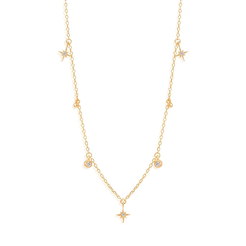 CANNER Crystal Zircon 925 Sterling Silver Necklace For Women Pendente Fine Jewellery Long Chain - Zenflow Active