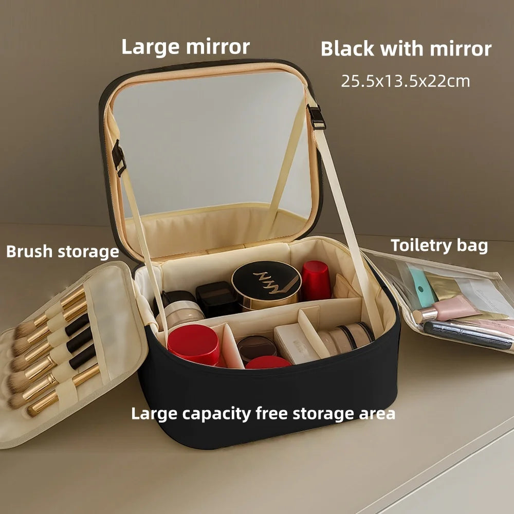 Makeup Bag With LED Mirror