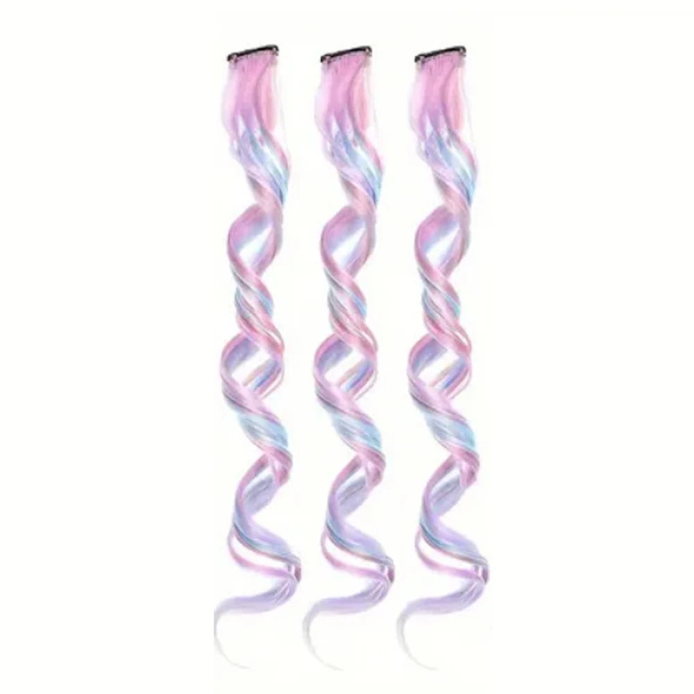 3/5/8/10pcs Set,Hair Extensions for Women 22" Curly Synthetic Hair, Perfect for Christmas Gift & Halloween Parties - Zenflow Active