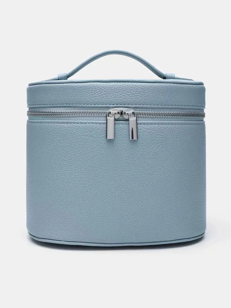 Large Capacity PU Leather Makeup Barrel Bag — Travel Organiser - Zenflow Active