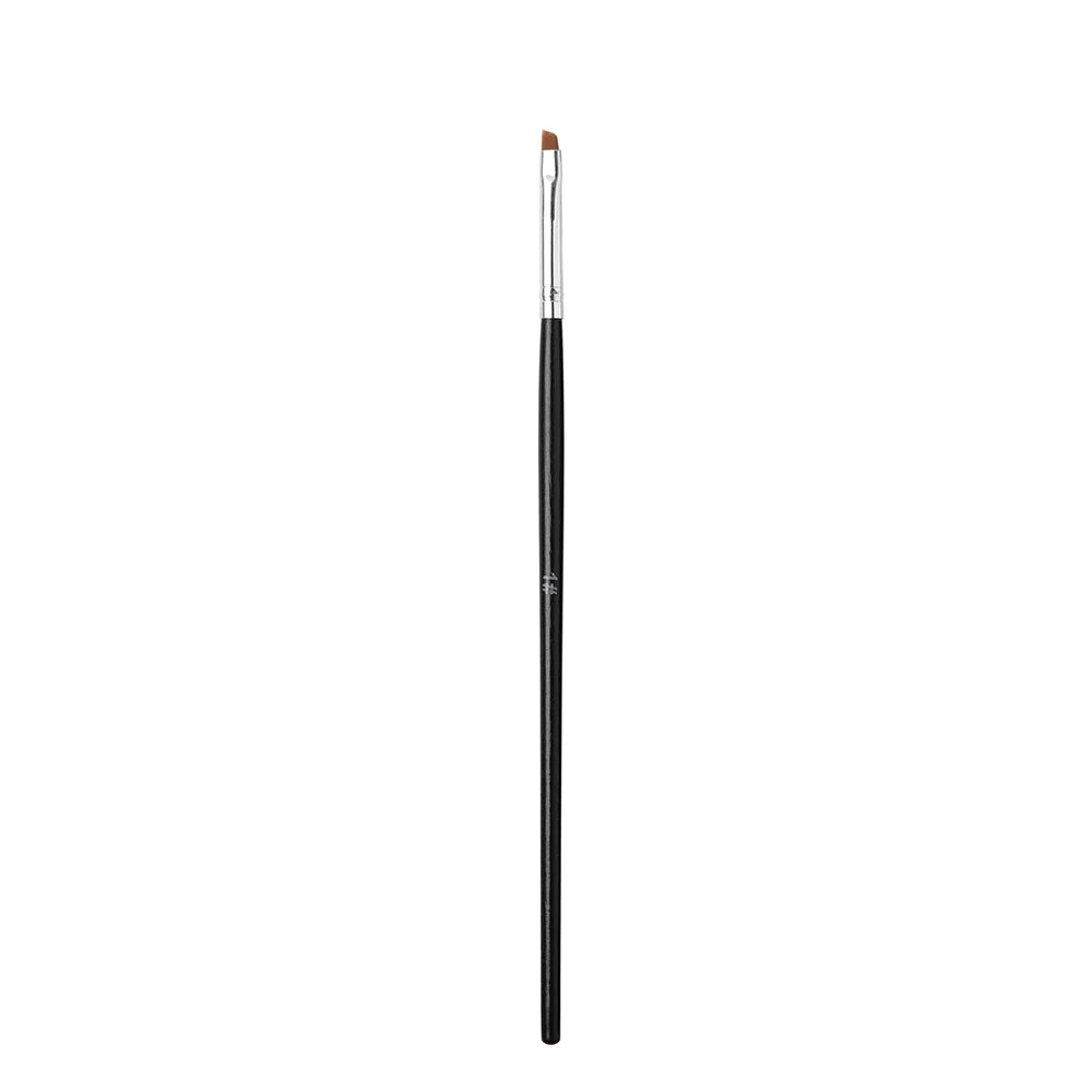 Nail Art Brush – Flat & Tilted Head | Nylon Hair, Wooden Handle | Sizes 1–6 - Zenflow Active
