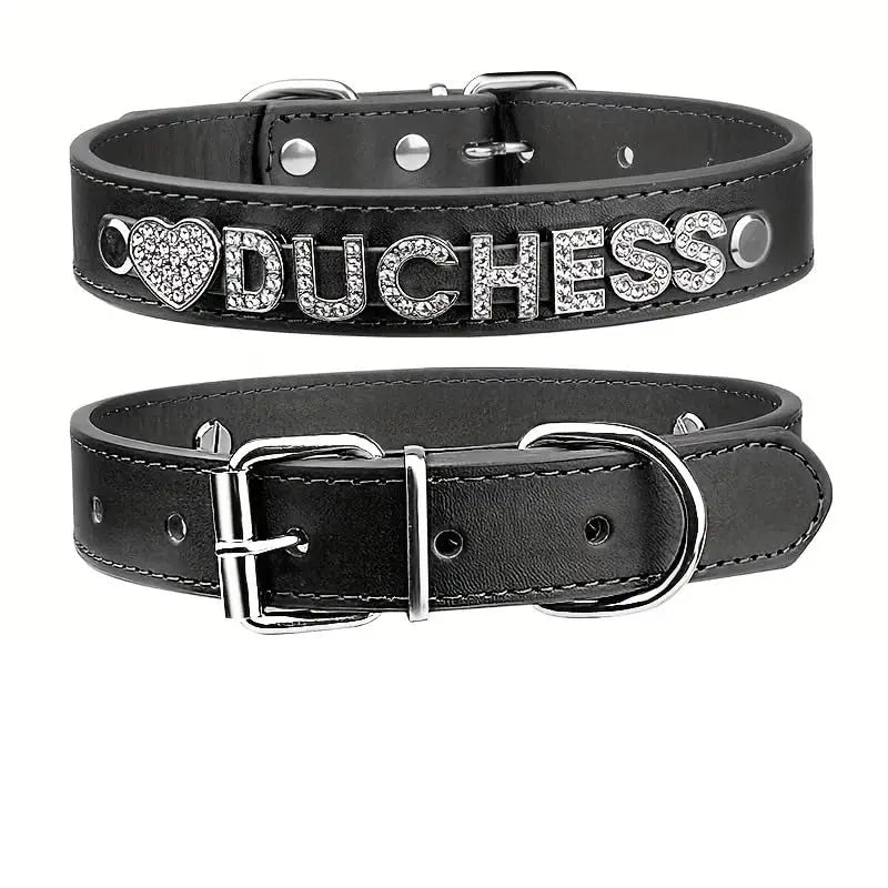 Personalised Leather Pet Collar | Custom Laser-Engraved Name Tag for Dogs & Cats - Zenflow Active