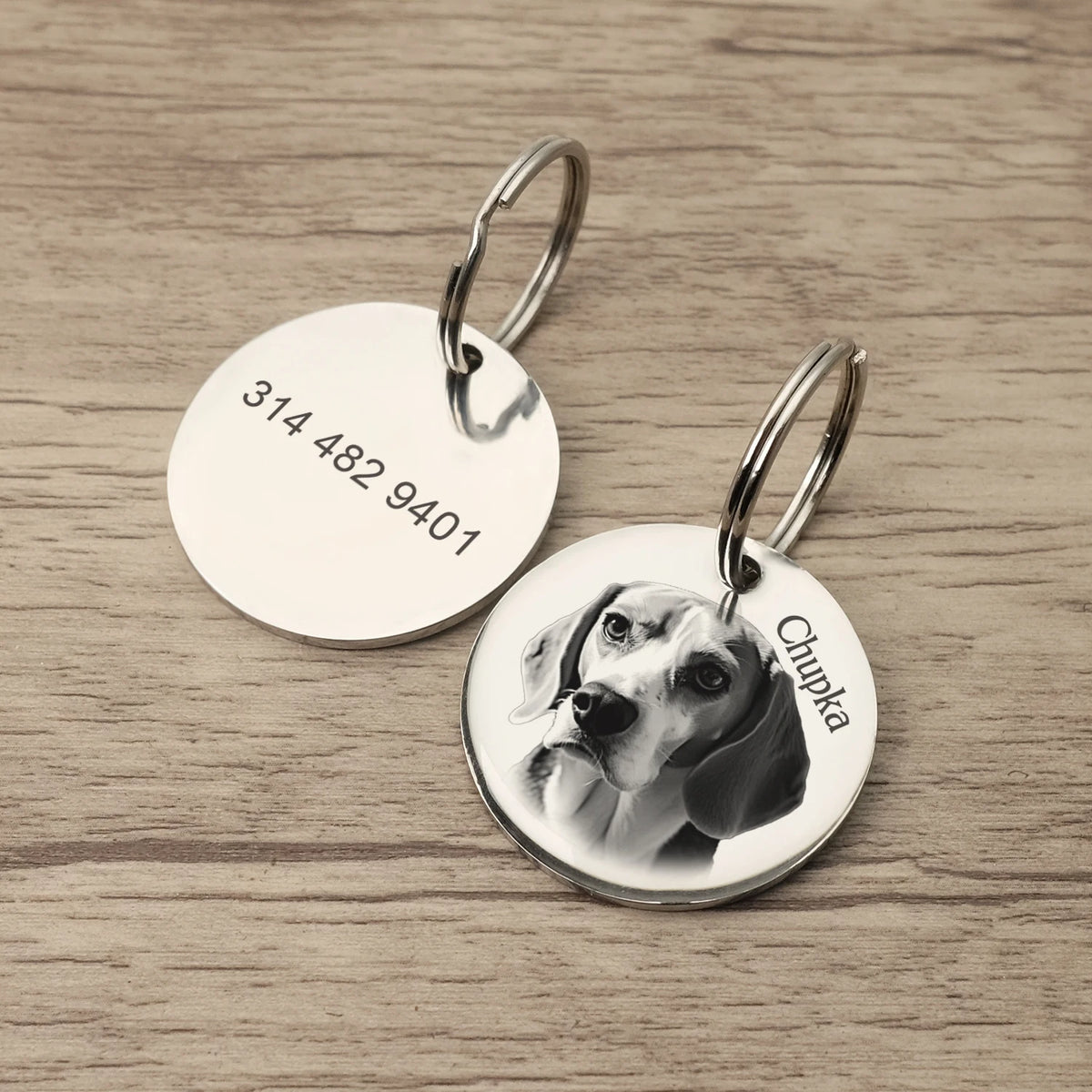 Personalised Pet Photo ID Tag | Custom Dog & Cat Collar Tag - Zenflow Active
