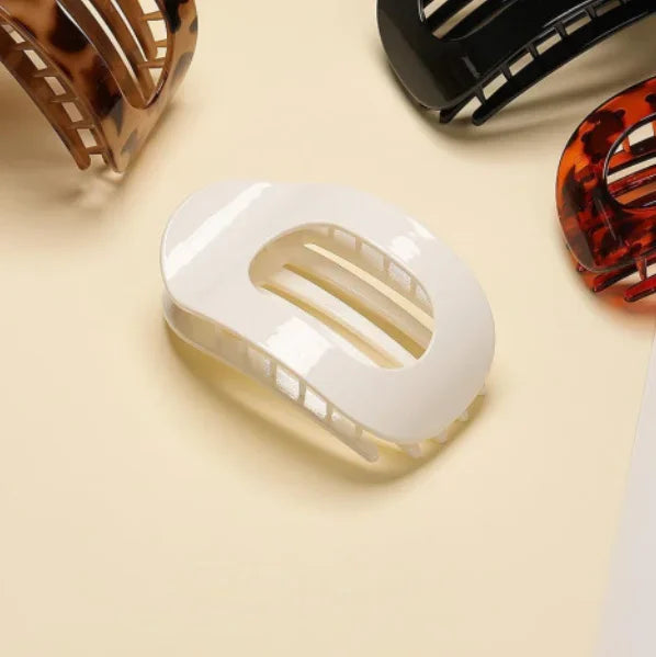Oval Matte Hair Claw Clip | Leopard Print & Solid Acrylic Barrette — Single & Multi-Pack - Zenflow Active
