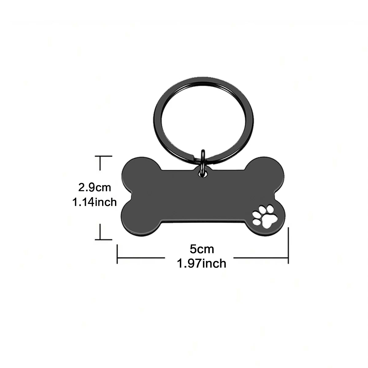 Personalised Bone-Shaped Dog Tag | Custom Engraved Stainless Steel Pet ID Tag - Zenflow Active