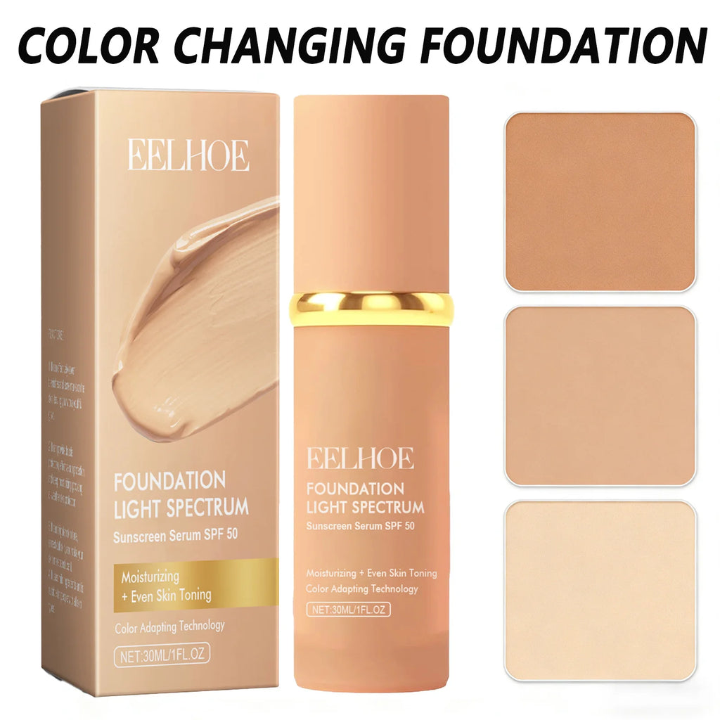 4 in 1 Colour Changing Foundation Liquid with SPF 50 - Zenflow Active